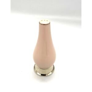 Vintage Colonial Fine China Porcelain Pink & White Salt Shaker 4" *No Pepper